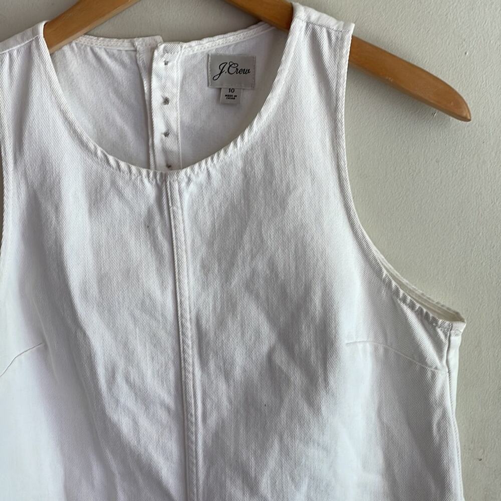 J.Crew Denim Shift Dress in White - Picture 4 of 12